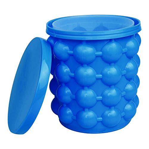LAO XUE Ice Cube Mold Ice Trays, Large Silicone Ice Bucket