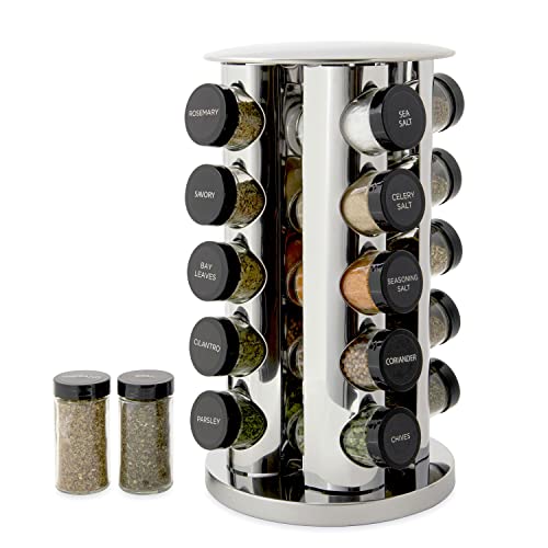 Kamenstein Revolving 20-Jar Countertop Rack Tower Organizer