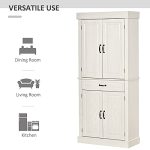 Freestanding Kitchen Pantry with 4 Doors and 2 Large Cabinets - Image 7