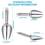 Metal Ice Scoop 2.4 Ounces, Popcorn Scoop - Image 2