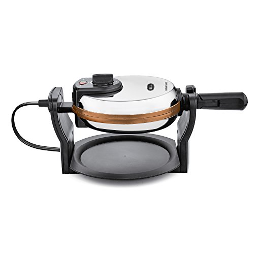 BELLA Copper Titanium Coated Rotating Belgian Waffle Maker