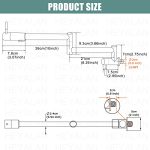 Heyalan Matte Black Pot Filler Wall Mount - Image 2