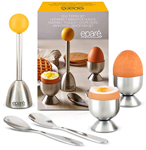 Egg Cracker Topper Set Holder Cup Spoon & Peeler