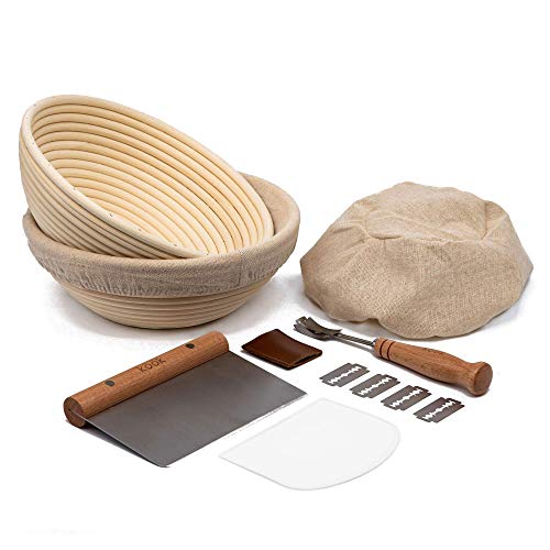 Sourdough Bread, 2 Rattan Banneton Baskets