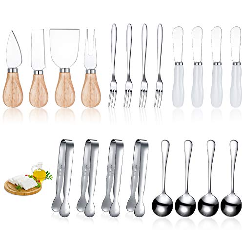 Spreader Knife Set with Porcelain and Wooden Handles