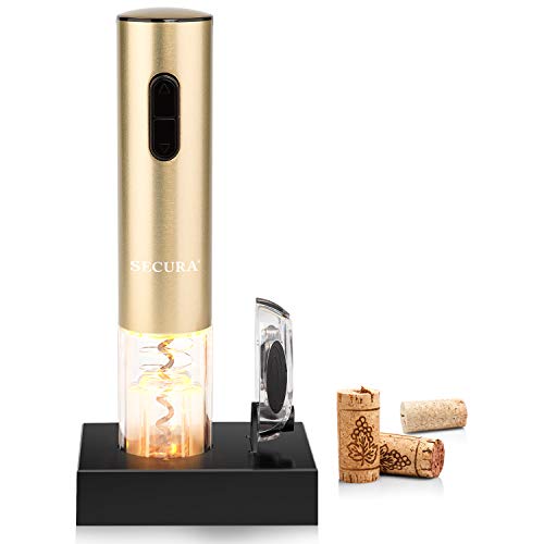 Automatic Electric Wine Bottle Corkscrew Opener with Foil Cutter