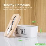 Hasense Porcelain Butter Dish with Bamboo Lid - Image 2