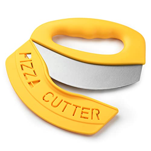 Pizza Rocker Slicer with Protective Sheath
