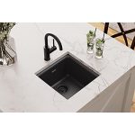Elkay Quartz Classic Black Single Bowl Dual Mount Bar Sink - Image 2