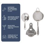 Kitchen Fine Mesh Cocktail Strainer Set - Image 2