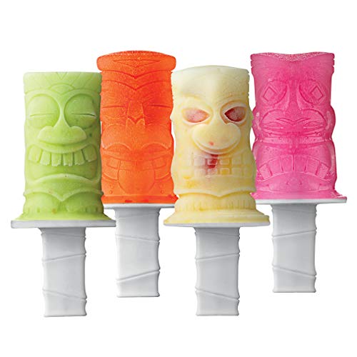 Tovolo Tiki Ice Pop Molds, Flexible Silicone, Dishwasher Safe
