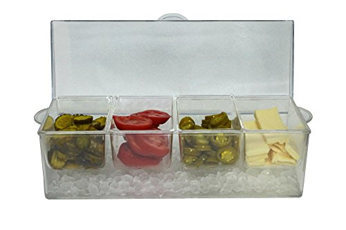 Server Organizer on Ice with Containers and Lid Large Clear