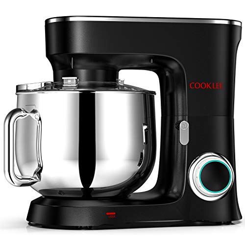 Electric Kitchen Mixer with Dishwasher-Safe Dough Hooks