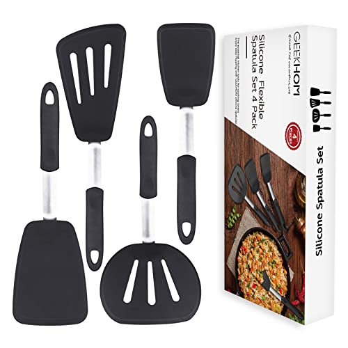 Heat Resistant Silicone Spatulas for Nonstick Cookware