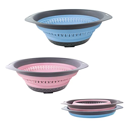 2PCS Collapsible Colander for Kitchen