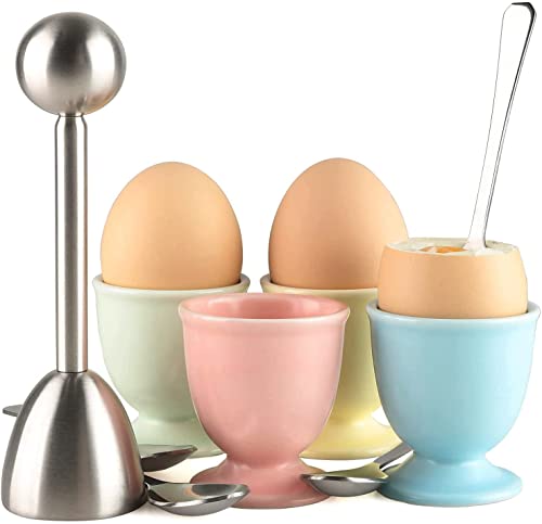 Egg Cracker Topper Set for Soft Hard Boiled Eggs