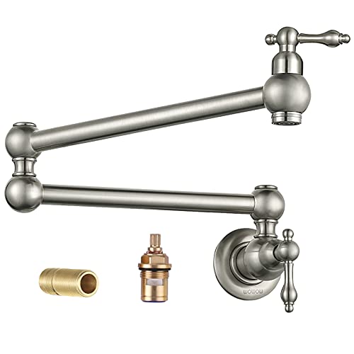 WOWOW Pot Filler Faucet Wall Mount Brass