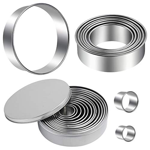 Round Cookie Cutters Set 12 Pieces