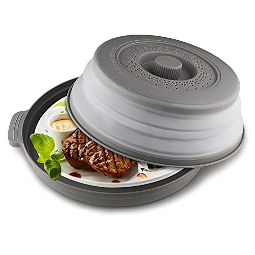 Collapsible Microwave Cover for Food with Non-slip Handle