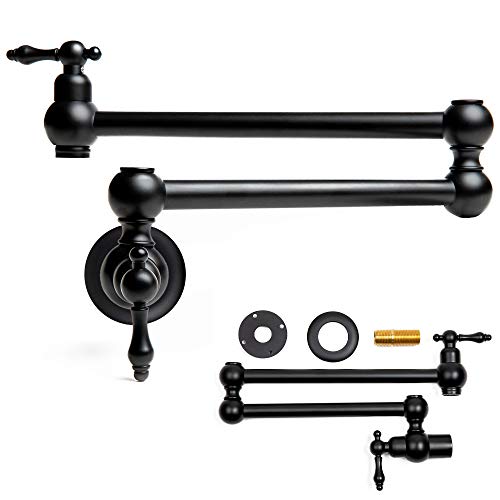 Wall Mount Black Kitchen Faucet for Kitchen Sink