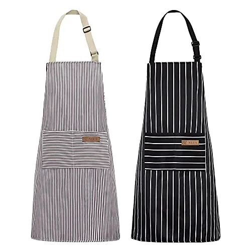 NLUS 2 Pack Kitchen Cooking Aprons