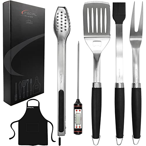 XPECIAL Large BBQ Tool Set - Longer & Thicker Heavy Duty Grill Tools