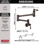 Delta Faucet Traditional Oil Rubbed Bronze Pot Filler Faucet - Image 4