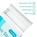Clear Glass Straws Shatter Resistant - Image 4