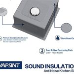 VAPSINT 15"x 15" Topmount Brushed Nickel Drop in Bar Sink - Image 3