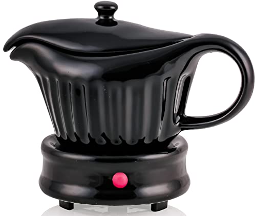 Serving Ceramic Pot & Lid Gravy Boat Warmer