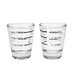 Beautyflier Pack of 2 Cocktail Wine Jigger Clear Glass - Image 2