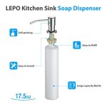 Streamline Your Kitchen Cleanup with the Built-In Sink Soap Dispenser - Brushed Nickel Elegance - Image 2