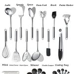 Kitchen Utensils Set with Utensil Holder Rack And Hooks - Image 2