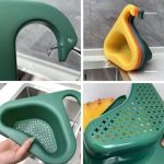 Sink Swan Drain Strainer Basket Corner - Image 3
