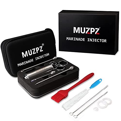 Stainless Steel Meat Injector Kit, Meat Injector Syringe with Needles