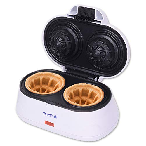 Double Waffle Bowl Maker for serving ice cream and fruit