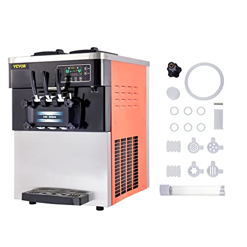 Commercial Ice Cream Maker with LED Display Auto Shut Off