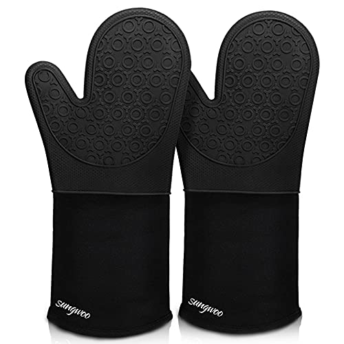 Durable Heat Resistant Oven Gloves with Quilted Liner