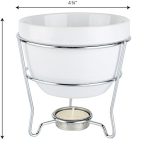 Elegant Chocolate Fondue Pot Butter warmer Bowl Set - Image 5