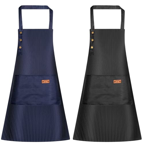 FLYKEPER 2 Pack Adjustable Kitchen Cooking Aprons