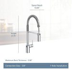 One-Handle High Arc Spring Kitchen Faucet, Matte Black - Image 2