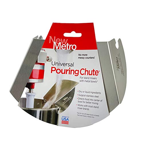 New Metro Design Set of 1 Stainless Bowl Pouring Chute