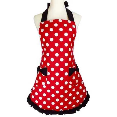 Lovely Sweetheart Red Retro Kitchen Aprons