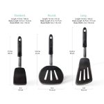 DI ORO Chef Series 3 Piece Silicone Turner Spatula Set - Image 6
