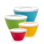 BINO Plastic Mixing Bowls with Lids Set