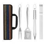Grilljoy 8PC Extra Thick Stainless Steel Grilling Tools Set