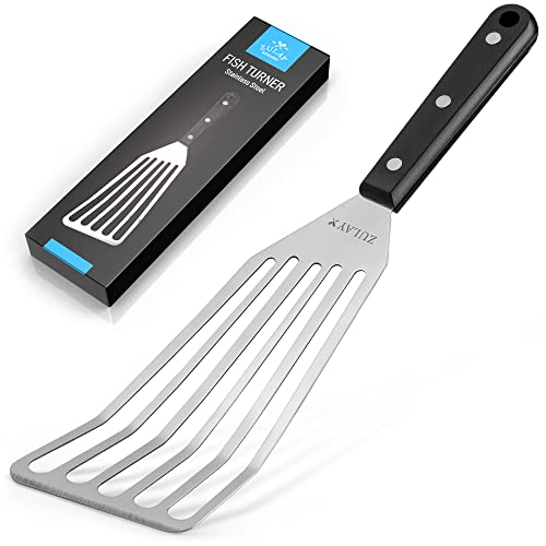 Slotted Fish Turner Spatula with Sloped Head Design