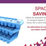 Arrow Mini Ice Cube Trays, 3 Pack - 60 Mini Cubes Per Ice Tray - Image 6