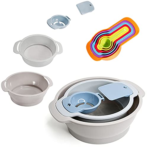 YJHome Flour Sieve Mixing Bowl Set