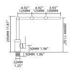 Tecmolog Deck Mount Pot Filler Faucet Brass - Image 6
